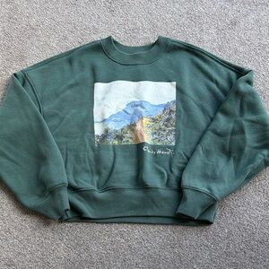Abercrombie & Fitch Forest Green Crewneck Sweater